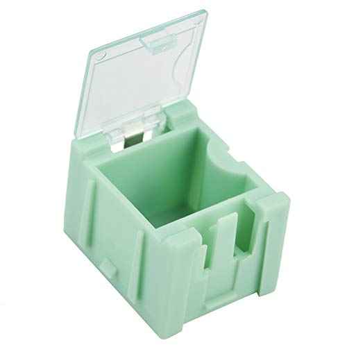 50 Pcs/Set Green IC Component,Tool Boxes Tool Organizers Box SMD Electronic Component Container Mini Storage Boxes kit