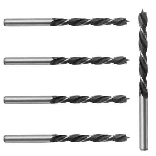 Bivethoi 5pcs 7mm Brad Point Drill Bits for Woodworking, High Carbon Steel Drilling Tool, Metric Drill Bits for Softwood Hardwood Plywood Acrylic Plastic