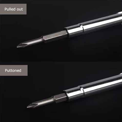 6-In-1 Flat Head & Phillips Reversible Screwdriver #1 And #2 Phillips, 3/16 And 5/16 Slotteds,1/4" & 5/16" Nut Driver Bit Tube Snap-on 6 In 1 Multifunctional Screwdriver
