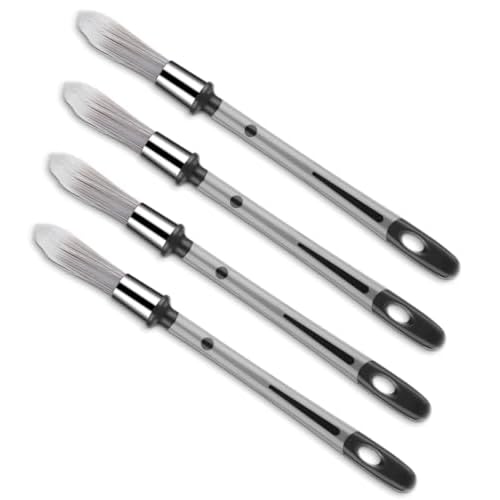 4pcs Small Paint Brush for Walls, 8.3 Inch Touch Up Tool for Baseboards Furniture, and House Wall Corners