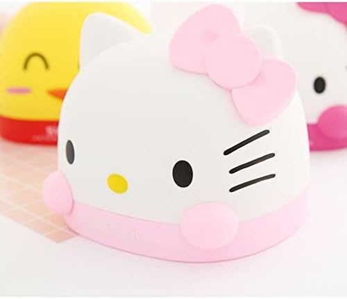 Prettyia Kawaii Pink Kitty Tissue Box for Living Room Bedroom Bathroom car Office,Tissue Dispenser Box, Table Decoration, 6.8 x 6.7 x 6.6”