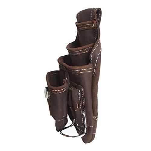 20-148 10 Pocket Top Grain Leather Tool Bag, Oil Tan