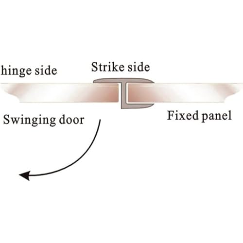 78" Shower Door Side Seal Strip for 1/2" Frameless Glass Shower Door Clear Polycarbonate