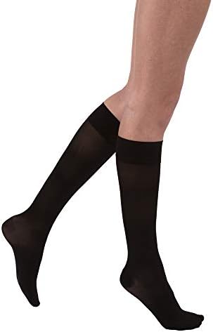 BSN Medical 119009 Jobst Ultra Sheer Compression Stocking, Knee High, 20-30 mmHG, Closed Toe, Large, Full Calf, Classic Black