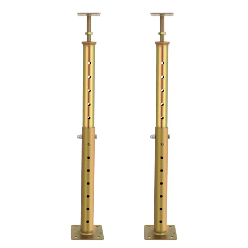 2 Pcs Adjustable House Floor Jacks, 18"-36¡±(1'5"-3') Height Range, Heavy Duty Support Joist Beam Basement Jack Post Pole for Leveling, Maximum Height Capacity 5570lbs, Galvanized
