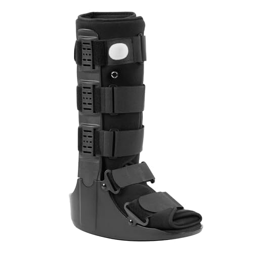 Air Walking Boot, Tall Fracture Boot, Air CAM Walker Fits Left or Right Foot, Protection for Broken Foot Sprained Ankle Fracture Recovery (Small)