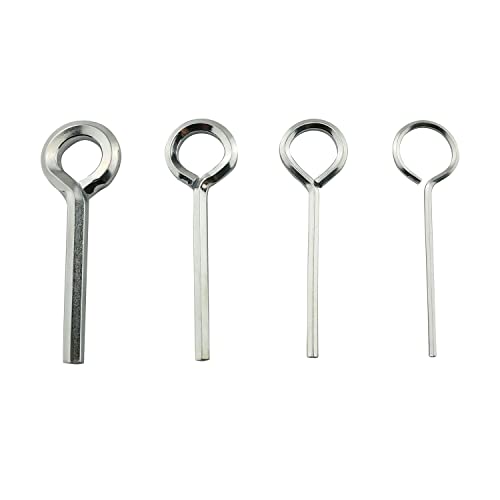 5IN1 Ring Allen Wrench Set - 5/64" 1/8" 5/32" 7/32" Allen Key Door Keys with 1 Keychain for Push Bar Panic Exit Device