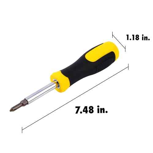 6-in-1 Screwdriver Set, Multi-Bit Screwdriver with Magnetic Tip, Screwdriver, Ergonomic Handle, Portable Repair Tool, Suitable for Home, Furniture, Automotive, Garden Use, etc.