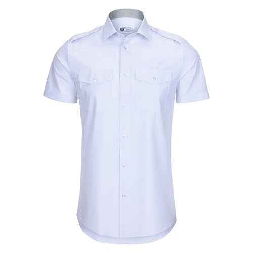 Pilot Uniform Shirt, Stretch Breathable Fabric, with Wing Eyelets