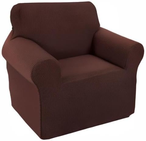 U-NICE HOME Recliner Chair Covers Stretch Couch Cover Sofa Cover Sofa Slipcover Furniture Protector for Chair Cover Pet Friendly(Armchair, Chocolate)