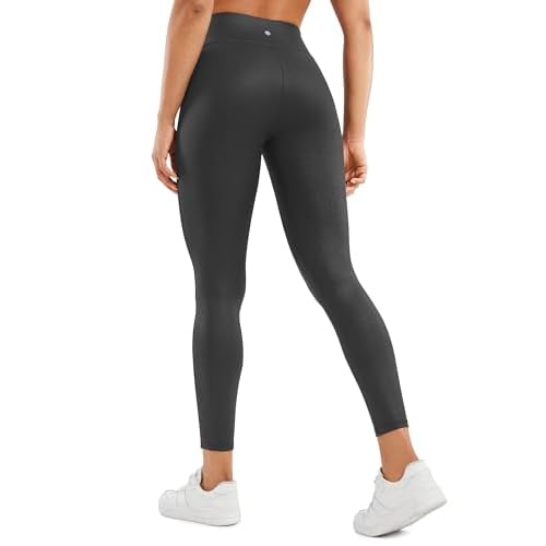 CRZ YOGA No Front Seam Faux Leather Leggings 25'' - Butterluxe Matte High Waist Stretch Tights Womens Pleather Pants