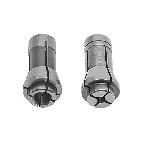 Murtenze 4 Pack Die Grinder Collet, Grinding Machine Clamping Collet Adapter 1/4" and 1/8" Arbors Shanks, 2 Pack 3mm and 2 Pack 6mm Die Grinder Collet.