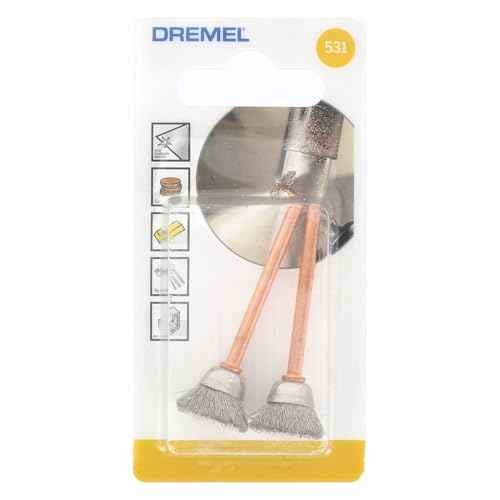 Dremel 531-02 Stainless Steel Brushes (2 Pack), 1/2" Diameter