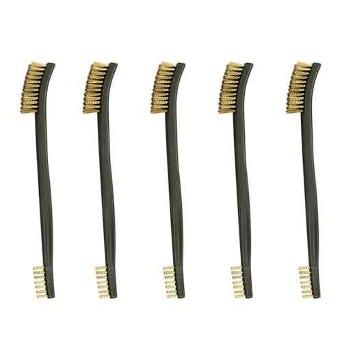 Brass Wire Brush, 5 Pcs Samll Brass Wire Brush, Mini Wire Brass Brushes for Cleaning