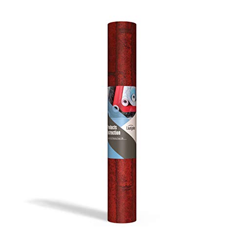 Livelynine Brick Contact Paper Red Brick Wallpaper Peel and Stick Faux Brick Wall Paper Roll Burgundy Wallpaper for Kitchen Backsplash Fireplace Walls Chimney Backdrop Christmas Vinyl Wrap 15.8x78.8