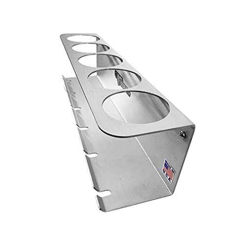 Pit Posse PP3353 Pneumatic Tool Holder Aerosol Rack Combo-Made in USA- Wall Mounted Spray Can Bottle Holder, Air Tool Organizer for Garage, Trailer,Workspace, Toy Hauler- Holds 5 cans, 6 Slots