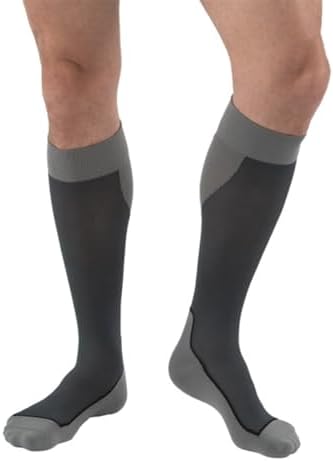 JOBST 7529010 BSN Medical Compression Sock, Knee High, 20-30mmHg, Closed Toe, Small, Blue/Grey