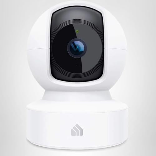Kasa 1080p Indoor Pan/Tilt Wired Security Camera - Works as a Baby & Pet Monitor, Motion Detection & Tracking, 2-Way Audio, Night Vision, Subscription-Free Local Storage or Optional Cloud, EC70