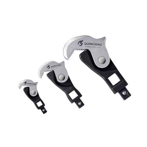 Self-Adjusting Crowfoot Wrench Set ? 3-Piece Kit Fits 1/4", 3/8", 1/2" Drives, Covers 5?32mm, Replaces Multiple Fixed-Size Wrenches