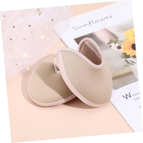 COLLBATH 1pair Ballet Toe Dance Protector Half Pads Sebs Soft Non-Slip Foot Care Insoles for Pointe Shoes Beige for Dancers Casual Use and Comfort