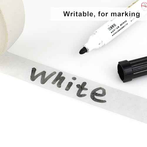 4 Pack White Masking Tape - Painters Tape 0.70 Inch Wide - Multi-Surface, Water Resistant, Indoor & Outdoor Use - 360FT Total - Artist Tape for Paint, Wall, Watercolor, DIY (#4010)