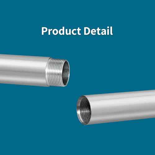 2-Pack 3/4"X30" Heavy Duty Metal Pipe with stardard NPT 3/4" thread Fit for Pipe Clamps