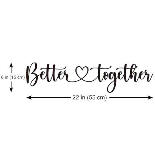 Better Together Vinyl Wall Decal Inspirational Quotes Bedroom Wall Art Decals Home Decor