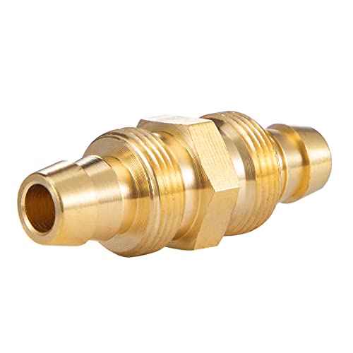 2PCS Soild Brass Air Reusable Hose Splicer For 3/8-Inch ID Hose,3/8" Air Hose Repair Fitting