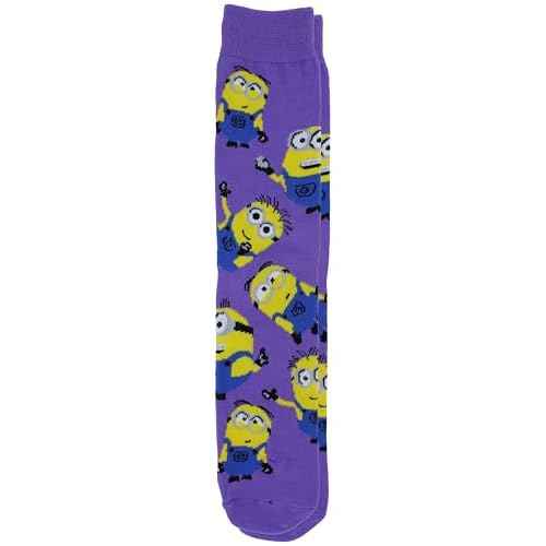 Hyp Despicable Me Minions Men's Casual Crew Socks, 6-Pack, Size 8-12