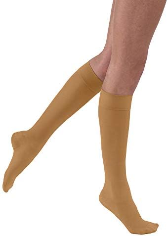 BSN Medical 119621 Jobst Ultra Sheer Compression Stocking, Knee High, 20-30 mmHG, Closed Toe, Petite, Medium, Suntan