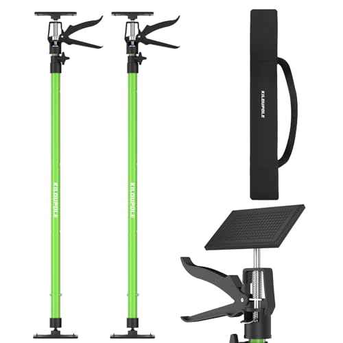 Cabinet Jack Support Pole, 45.3-114.2 Inches Steel Telescopic Quick Support Rod, Third Hand Tool Support System, Drywall Jack, Cargo Bars, 132 LB Capacity, 2-Pack