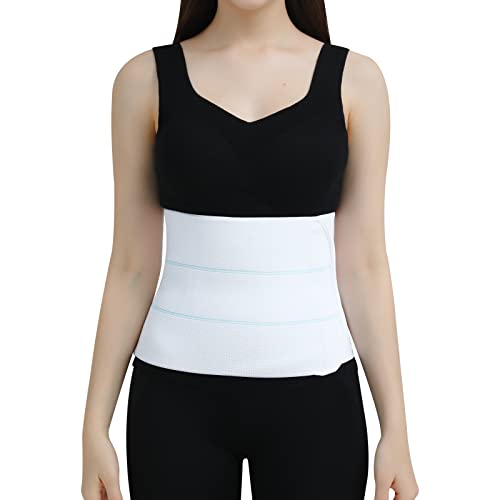 Abdominal Binder Post Surgery Tummy Tuck Belt For Women & Men, Postpartum Belly Band Compression Stomach Wrap, Skin Friendly, Breathable - (30" - 45") 3 Panel - 9"