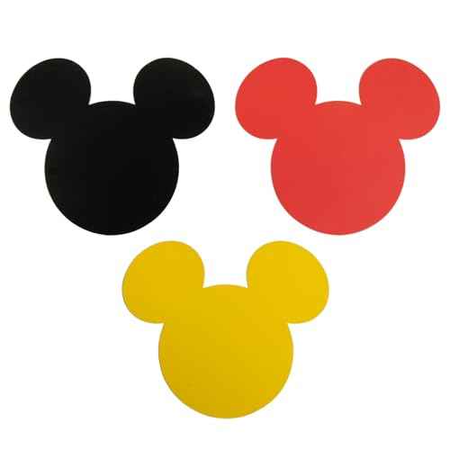 CHuangQi 60pcs Mickey Heads Paper Wall Stickers, Mickey Style Bunting for Wall Decoration, Also Great for Doorways or Glass Window