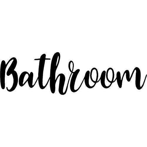 Door Vinyl Decal - Pantry, Restroom, Closet Water, Closet, Laundry, Office, toilettes, Bathroom (Bathroom, Black)