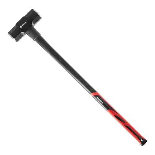 INTERTOOL Sledgehammer 12 lbs ? Sledge Hammer for Demolition, Construction, & Stake Driving - Reinforced Steel 36¡± Overstrike Protection with Shock Absorbing Non-Slip Handle HT08-0249