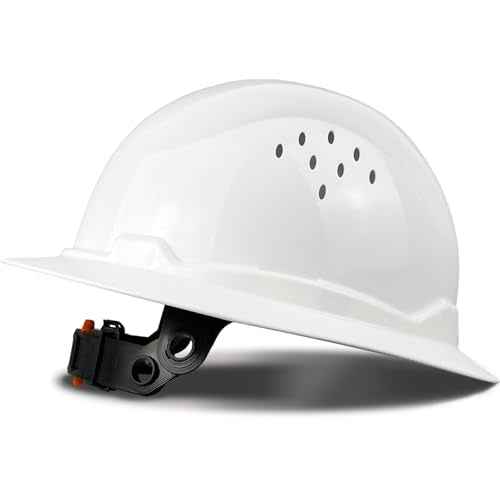 G1 Construction Full Brim Hard Hat for Big Head HDPE Safety Helmet Vented Hardhats Sunshade Industrial Work Head Protection for Men ANSI/ISEA Z89.1