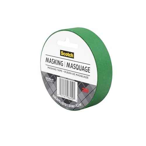 Scotch Expressions Masking Tape, .94 in x 20 yd, Great for Decorating, DIY, and Crafts, 6 Rolls, Primary Green