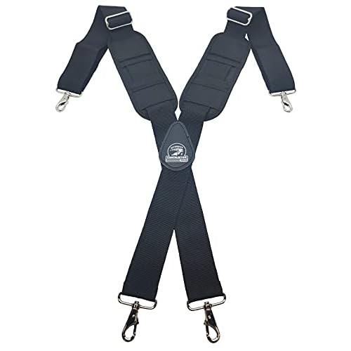 B606 Molded Air Channel Suspenders w/Spring Hooks. Extreme Comfort and Support for your Tool belt. Made by Contractor Pro