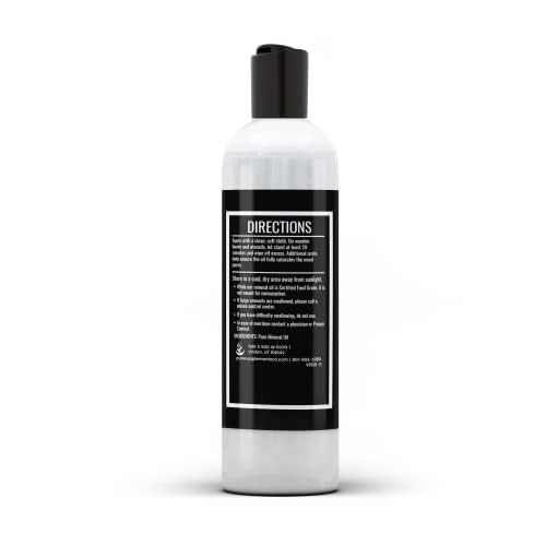 PURE ORIGINAL INGREDIENTS Mineral Oil (8 fl oz) for Cutting Boards, Butcher Blocks, Counter Tops, Wood Utensils