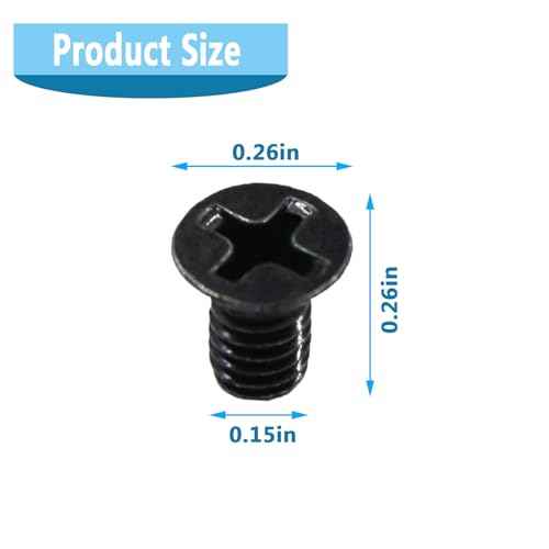 05-81-0592 M4 x 6mm Flat Head Machine Screw for Milwauke 2557-20 M12 Fuel 3/8" Ratchet,M4-0.70 x 6mm-10.9,T-10 Torx-4Pcs (8 Pcs Black)