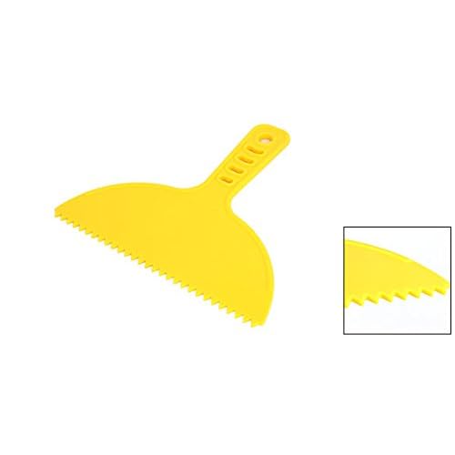 uxcell Wall DIY Decoration Painting Grain Pattern Graining Comb Tool Yellow