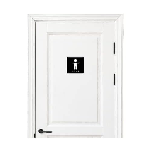 dealzEpic - BOYS and GIRLS Restroom Sign Stickers - Self Adhesive Peel and Stick Decals