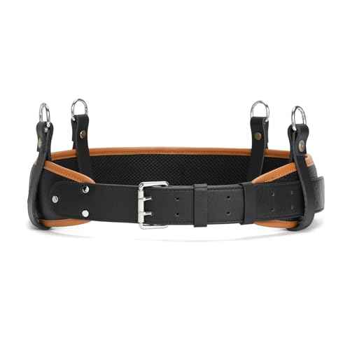 Leather Tool Belt Suspender Loops,Tool Belt Strap Connectors Accessories fits 3 inch Belt Connectors, (Suspender Loop Attachment 4-Pack) (3in Napa Leather)