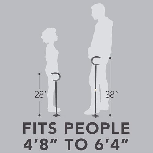 Michael Graves C Grip Walking Cane for Men and Women - Premium Walking Stick for Stability and Style - Lightweight Adjustable Cane - Walking Sticks for Seniors & Adults