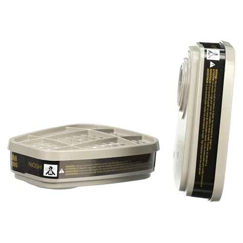 3M Respirator Cartridge 6005, 1 Pair, Helps Protect Against Formaldehyde and Organic Vapors