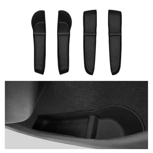 4PCS Door Side Storage Box for Tesla Model 3 Highland 2026 2025, TPE Front Rear Door Slot Organizer Tray Trash Can Model 3 Accessories 2024+