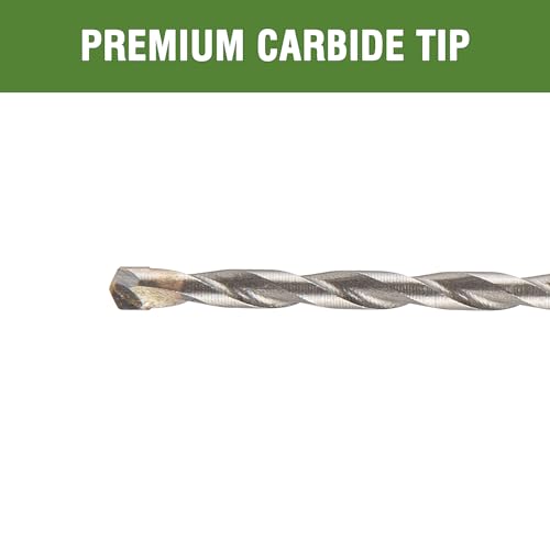 1/8" x 3-1/2" Masonry Drill Bits 1/8 inch Concrete Drill Bits Carbide Tipped for Cement, Brick, Stone, 3 Pack, Hex Shank