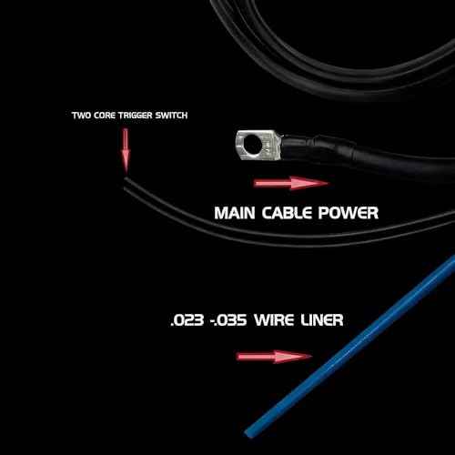 10ft No Gas Mig Gun Replacement Fits Lincoln Electric Weld Pak 10949 88 Amp HD Flux Core Wire Feed Welder 10949