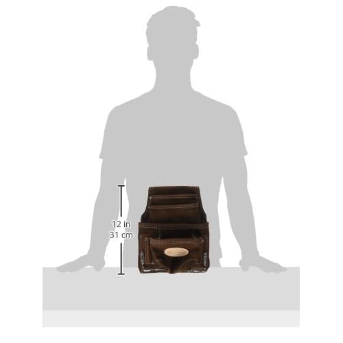 McGuire-Nicholas 10 Pocket Carpenter's Pouch | Premium Leather Nail & Tool Bag with Reinforced Wear Points