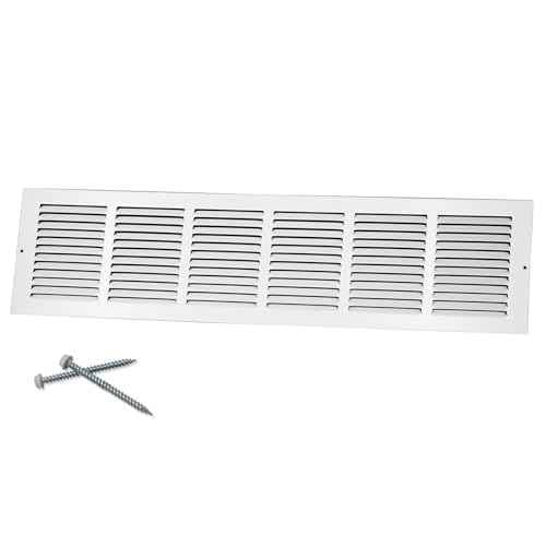 30"W x 6"H [Duct Opening Size] Steel Return Air Grille, Air Return Vent Cover for Ceiling and Sidewall - HVAC Air Vent Covers - [Outer Dimensions: 31.75"W x 7.75"H]